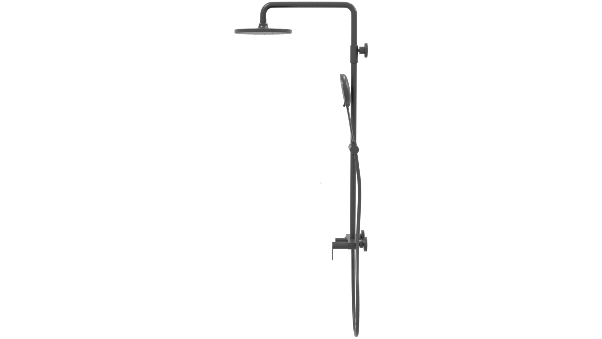 Sleek Modern Shower System 3D - Professional 3D Model Render 14