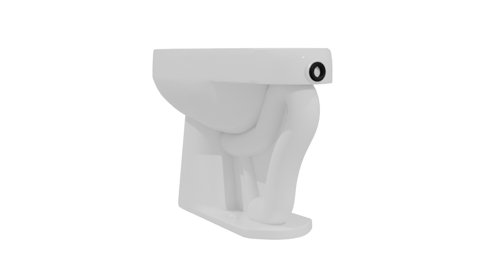 Minimalist Ceramic Bathroom Sink 3D Model - Professional 3D Model Render 4