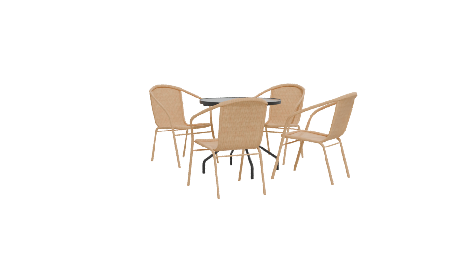 Contemporary Outdoor Dining Set 3D - Professional 3D Model Render 12