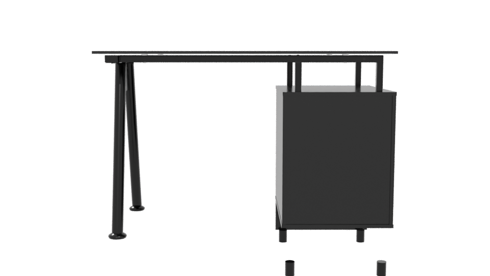 Stylish Modern Writing Desk 3D - Professional 3D Model Render 5