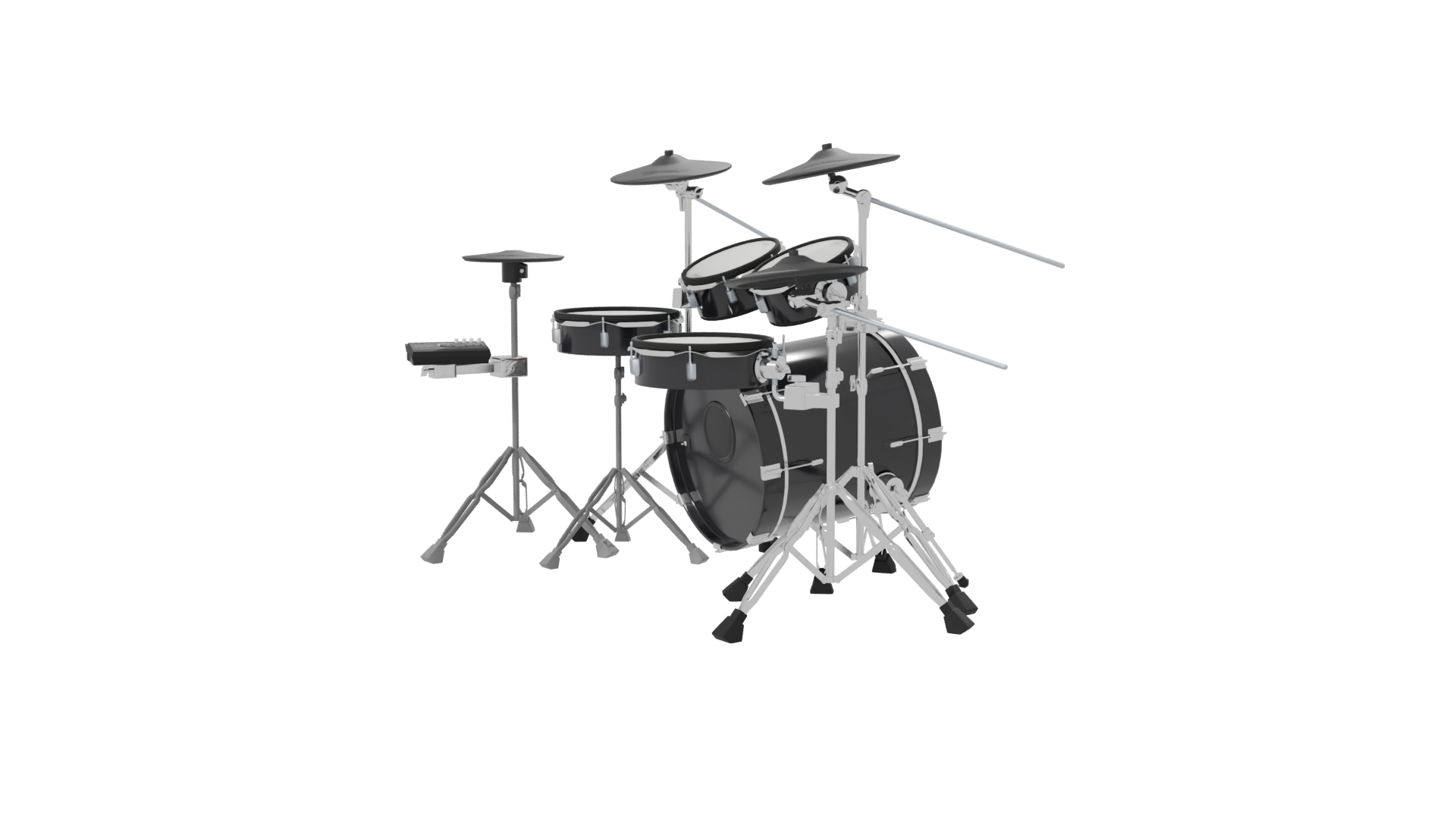 Realistic Drum Set 3D Model - Professional 3D Model Render 7