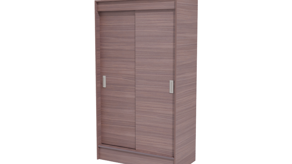 Walnut Sliding Door Closet 3D - Professional 3D Model Render 12