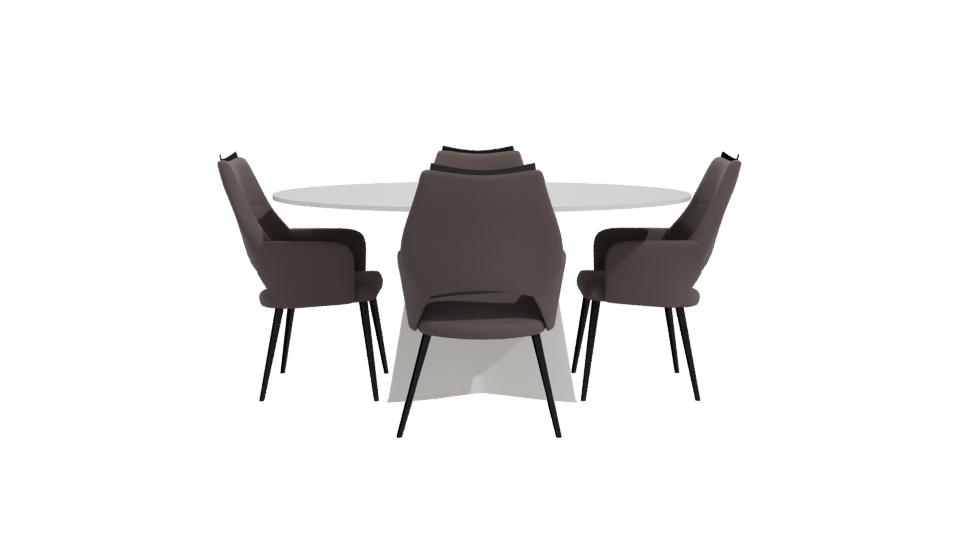 Modern Round Dining Table 3D - Professional 3D Model Render 11