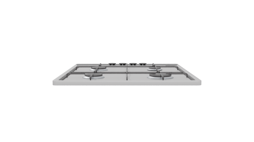 Sleek Gas Cooktop 3D Model - Professional 3D Model Render 5