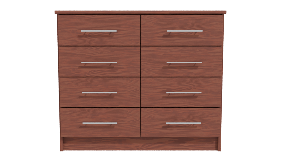 Contemporary Wooden Dresser 3D Model - Professional 3D Model Render 11
