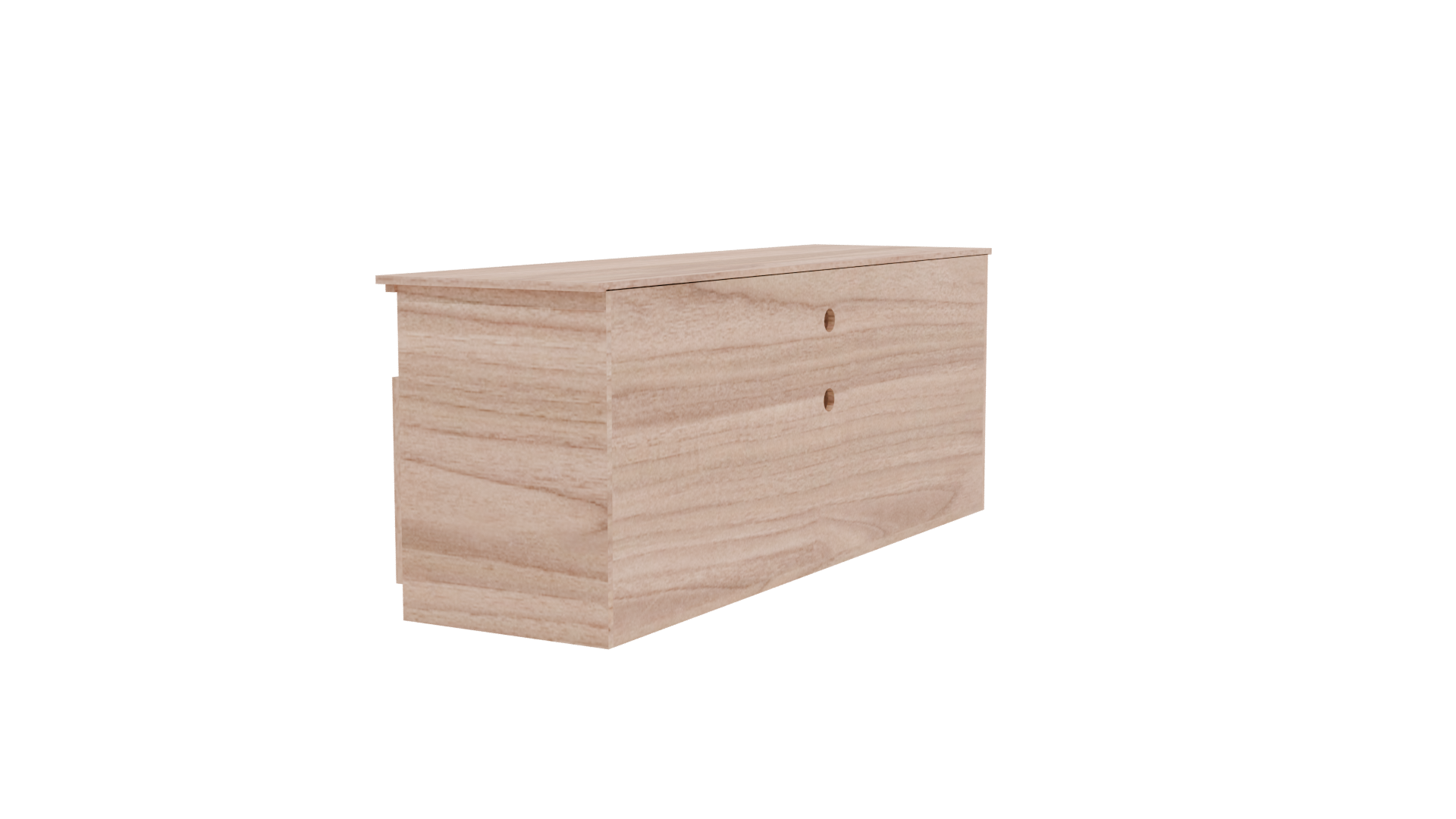 Contemporary Wooden TV Stand Model - Professional 3D Model Render 3