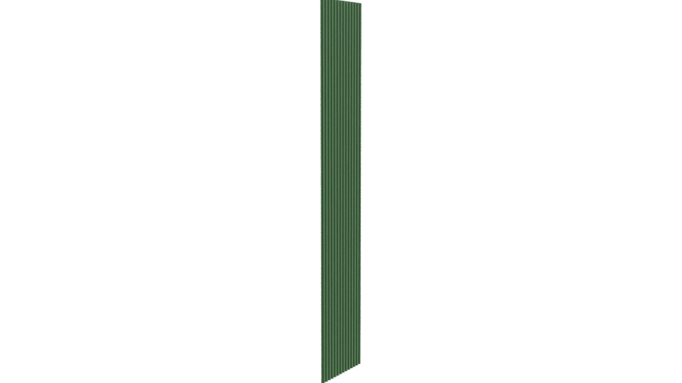 Stylized Green Vertical Strip 3D - Professional 3D Model Render 3