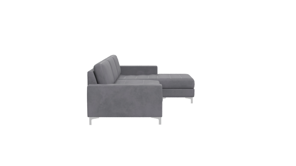 Contemporary Fabric Sectional Sofa 3D Model - Professional 3D Model Render 11