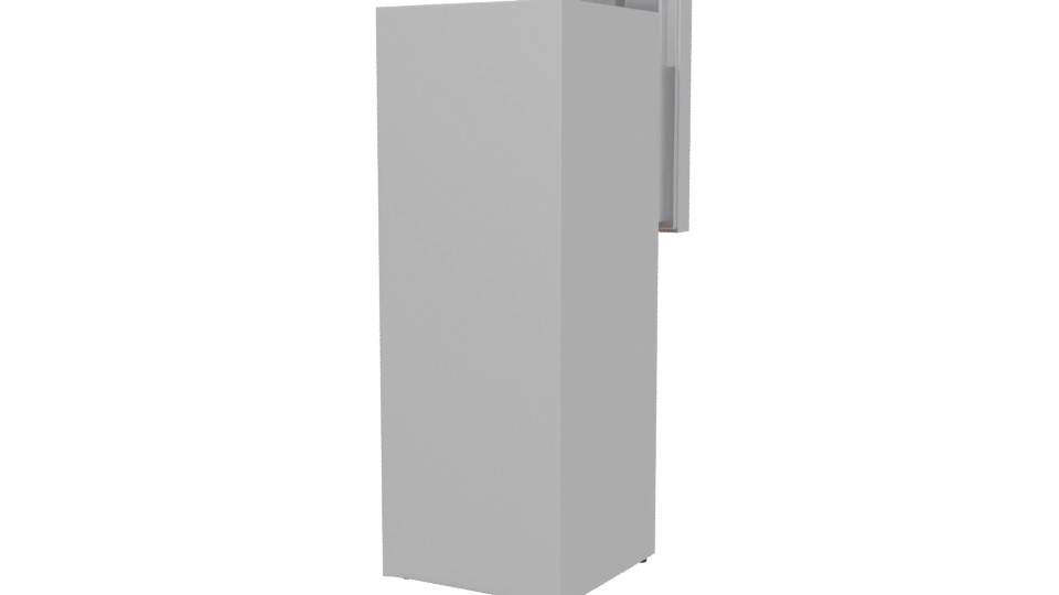 Stylish Silver Refrigerator 3D Model - Professional 3D Model Render 6
