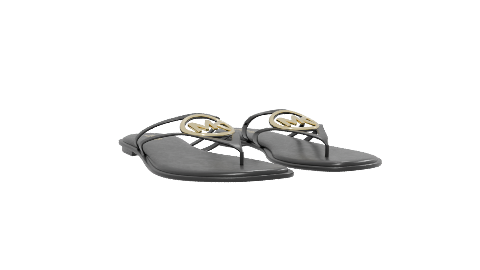 Michael Kors Black Flat Sandals 3D - Professional 3D Model Render 13