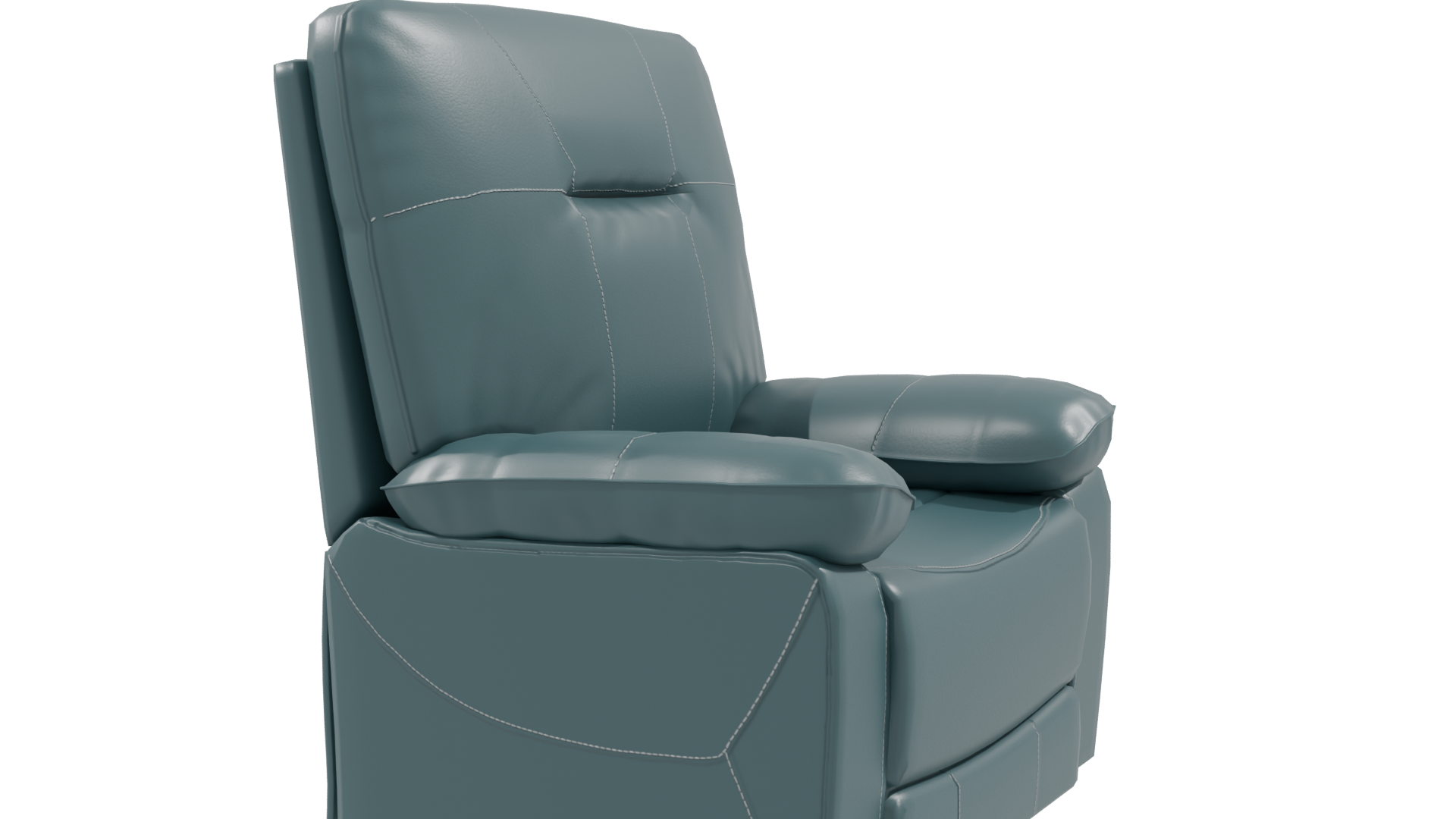 Stylish Modern Reclining Leather Chair 3D Model - Professional 3D Model Render 9