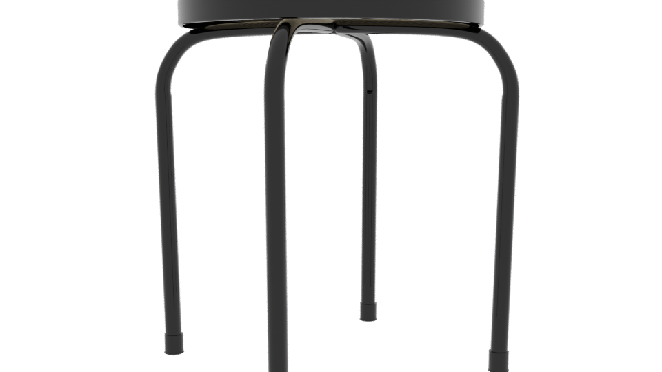 Industrial Metal Stool 3D Model - Professional 3D Model Render 4