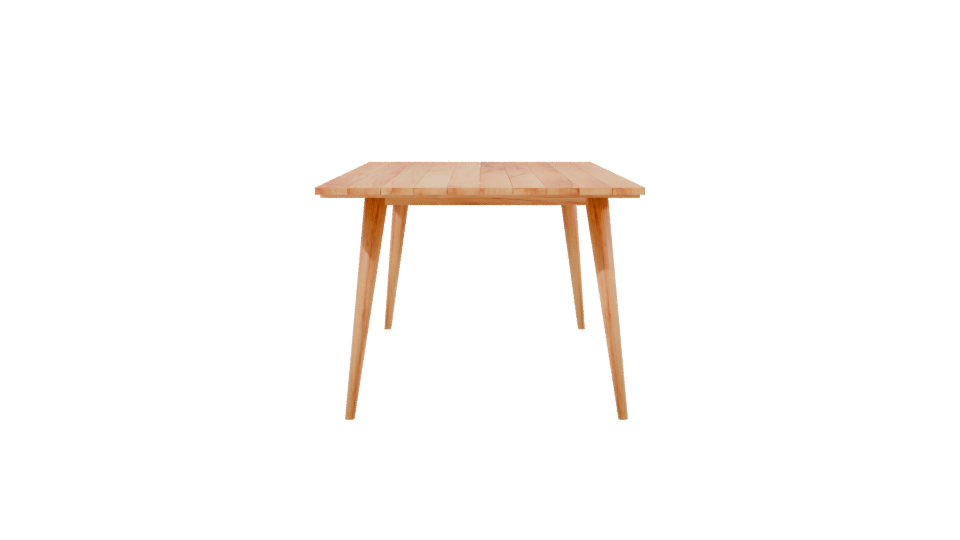 Stylish Wooden Dining Table Model - Professional 3D Model Render 2