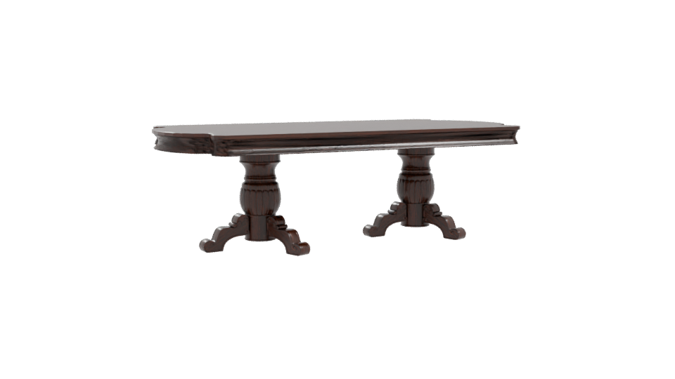 Elegant Wooden Dining Table 3D - Professional 3D Model Render 10