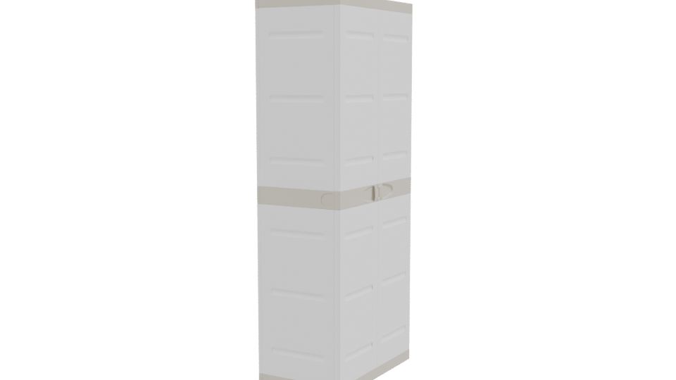 Beige Double Door Closet 3D - Professional 3D Model Render 9