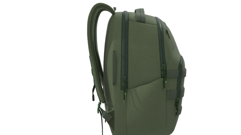 Stylish Green Backpack Model - Professional 3D Model Render 8