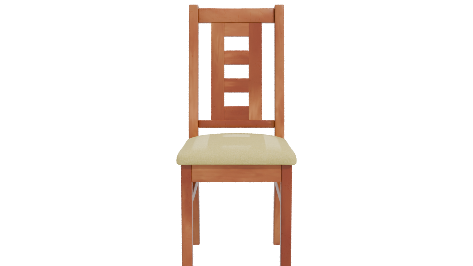 Modern Wooden Chair 3D Model - Professional 3D Model Render 11