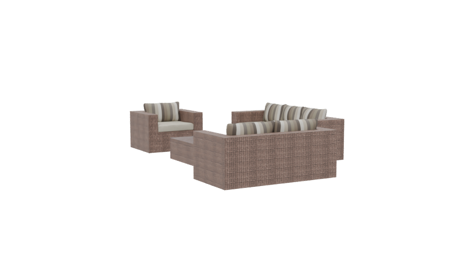 Stylish Outdoor Sofa Set 3D - Professional 3D Model Render 13