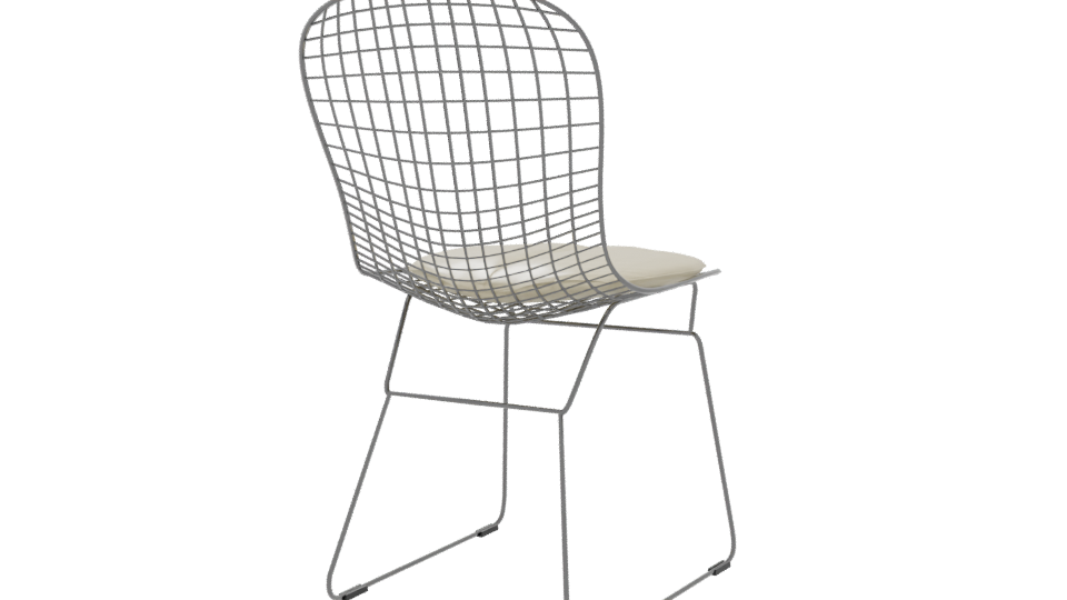 Stylish Wireframe Chair 3D Model - Professional 3D Model Render 6