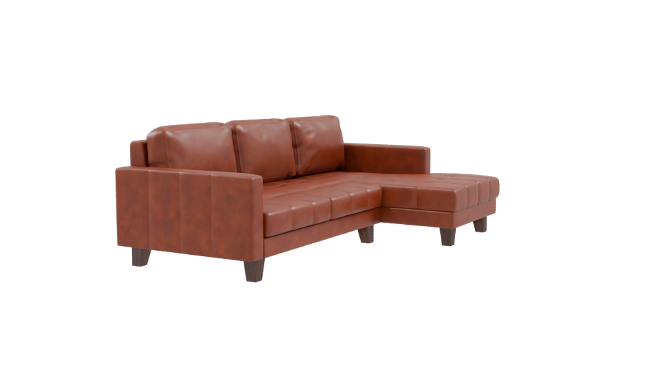 Stylish Modern Leather Sofa 3D Model - Professional 3D Model Render 9