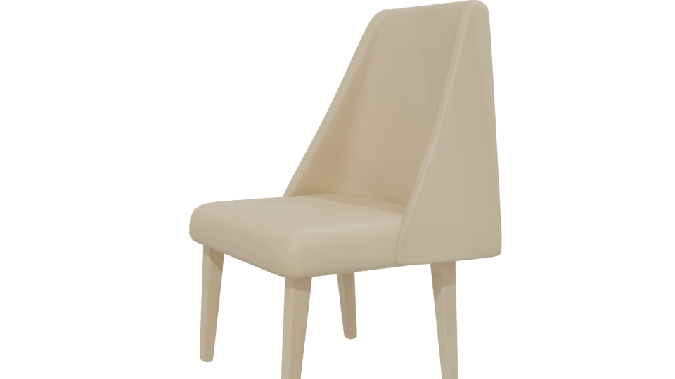 Minimalist Fabric Dining Chair 3D - Professional 3D Model Render 13