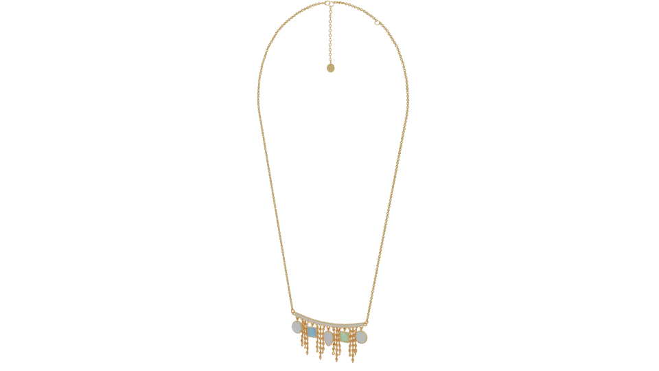 Elegant Gold Pendant Necklace 3D - Professional 3D Model Render 12