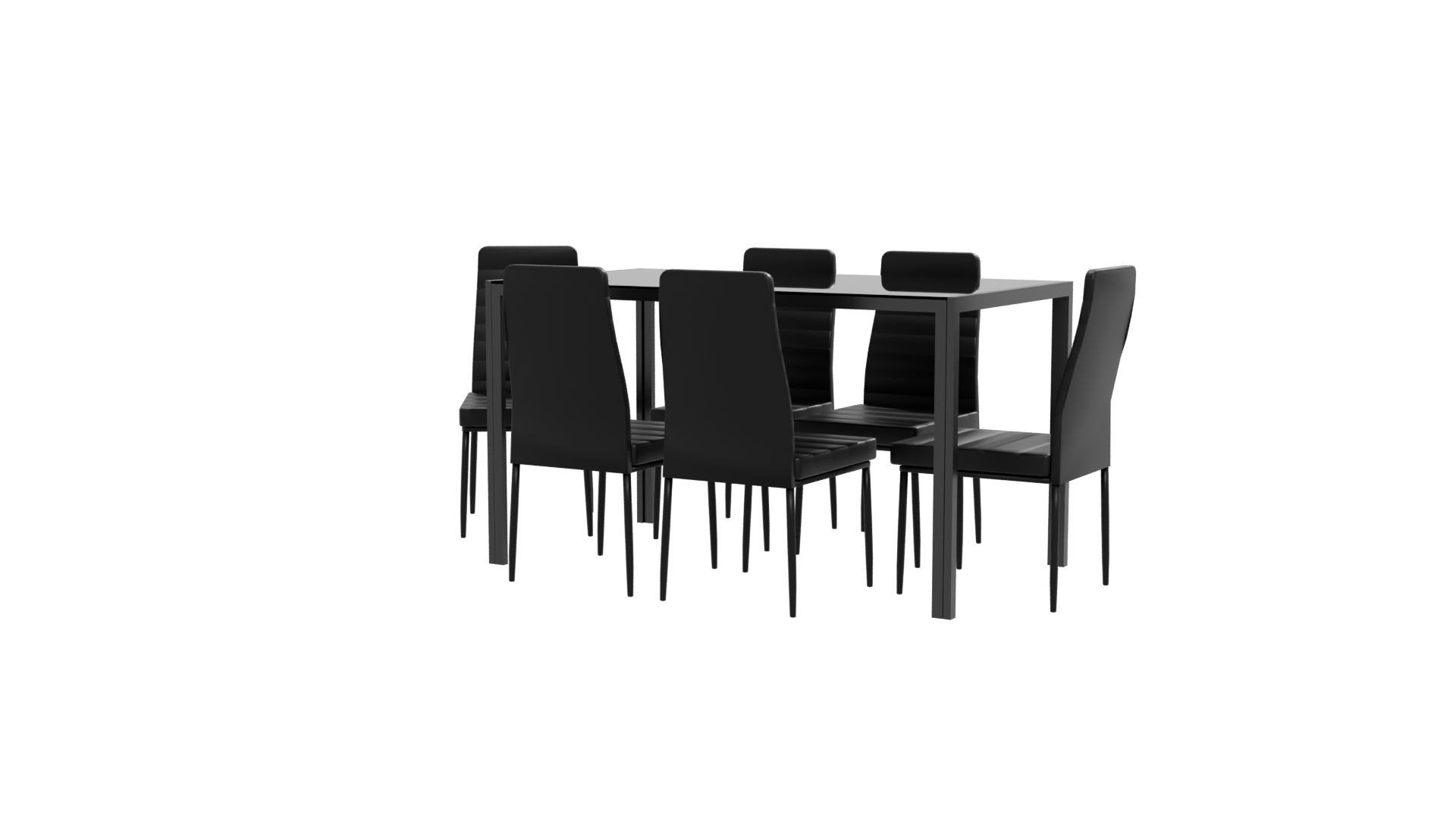 Stylish Modern Dining Set 3D - Professional 3D Model Render 12