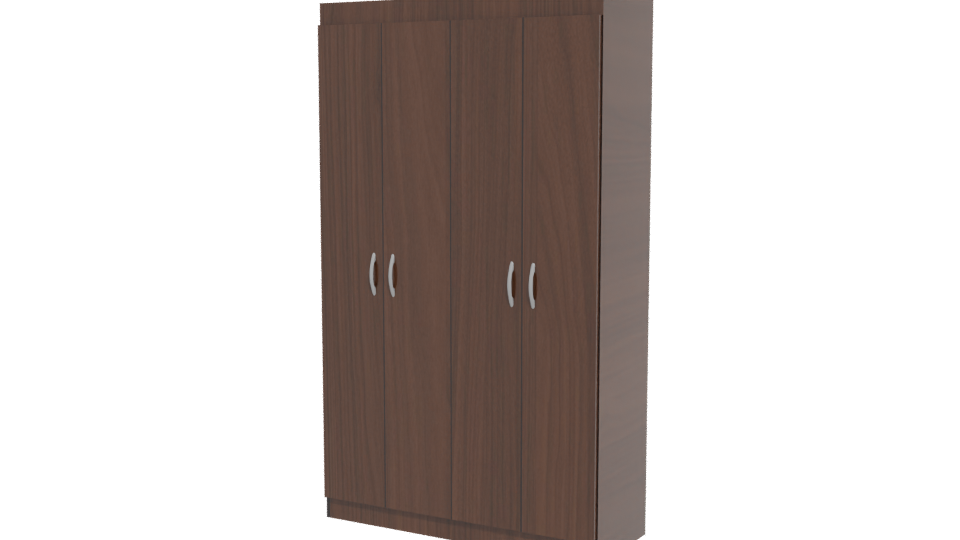 Stylish Wooden Storage Cabinet 3D - Professional 3D Model Render 12