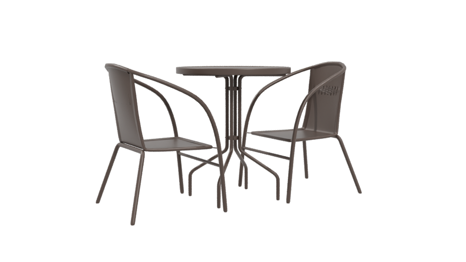 Stylish Outdoor Dining Set 3D - Professional 3D Model Render 4