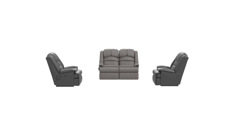 Comfortable Reclining Sofa Set 3D Model - Professional 3D Model Render 11