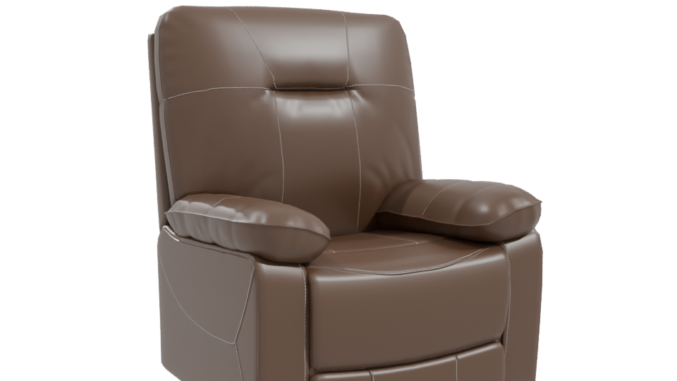 Stylish Recliner Chair Model - Professional 3D Model Render 10