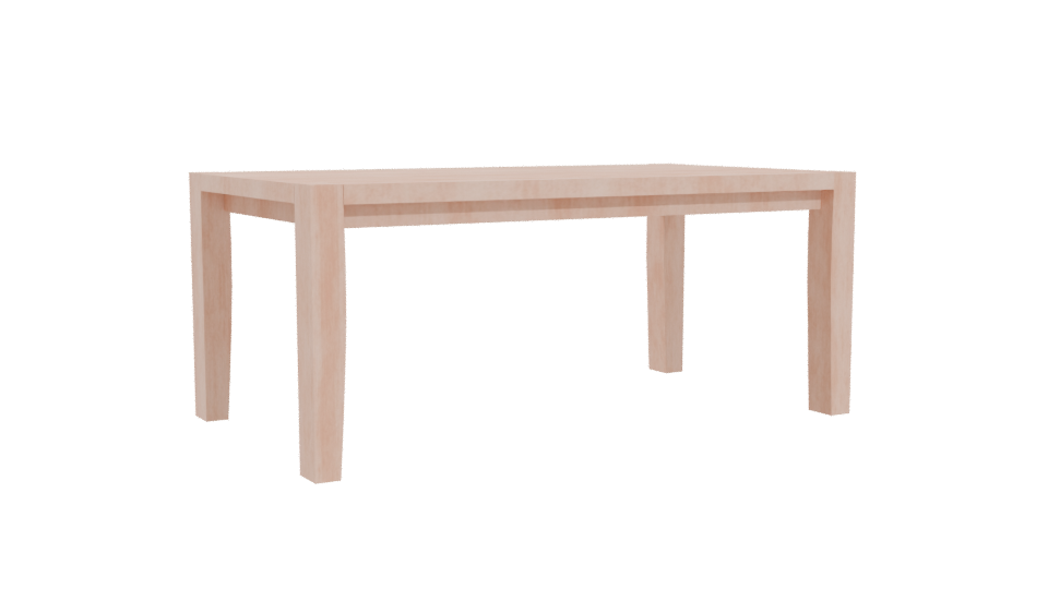 Elegant Wooden Dining Table 3D - Professional 3D Model Render 4