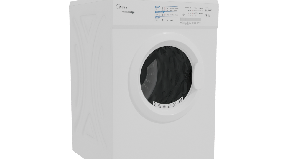 Front-Loading Washing Machine Model - Professional 3D Model Render 10