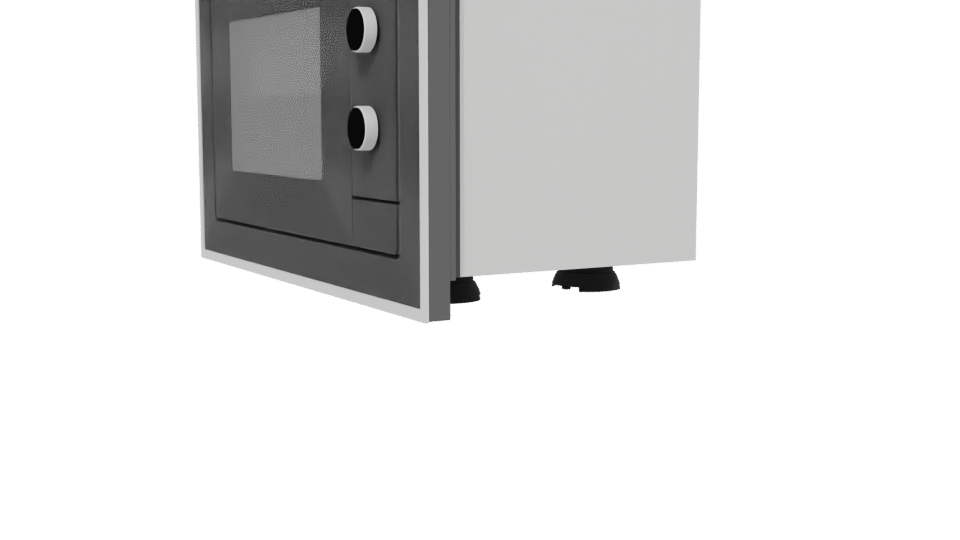 Sleek Built-In Microwave 3D Model - Professional 3D Model Render 13
