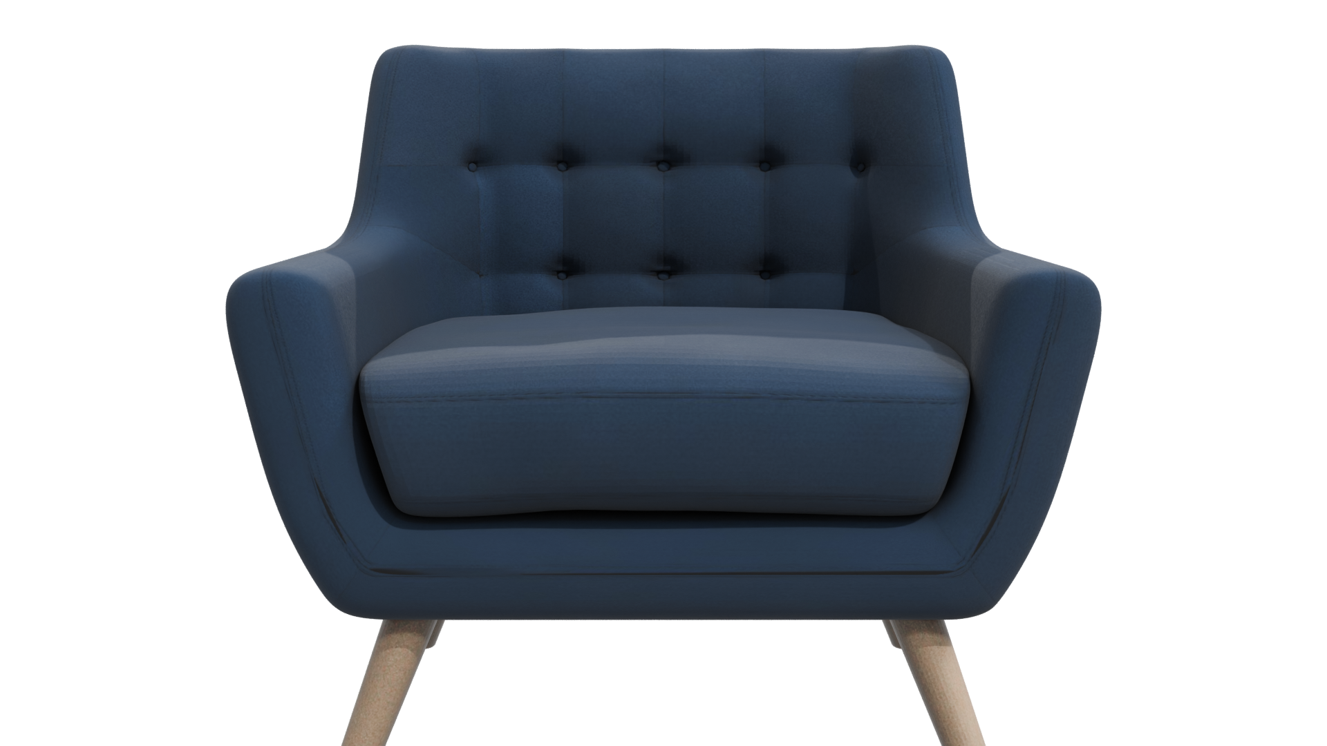 Modern Navy Blue Armchair 3D - Professional 3D Model Render 11