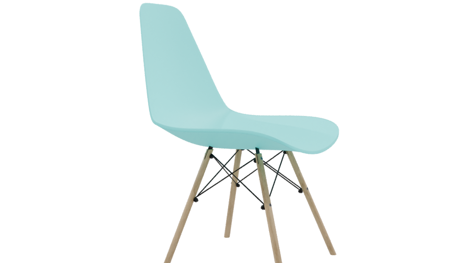 Stylish Modern Plastic Chair 3D - Professional 3D Model Render 9