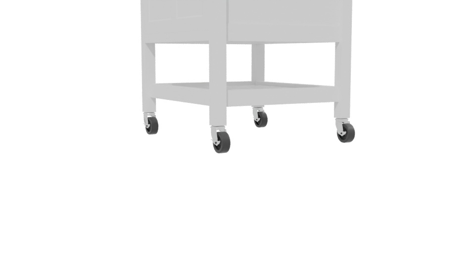 Minimalist Kitchen Cart with Storage - Professional 3D Model Render 13