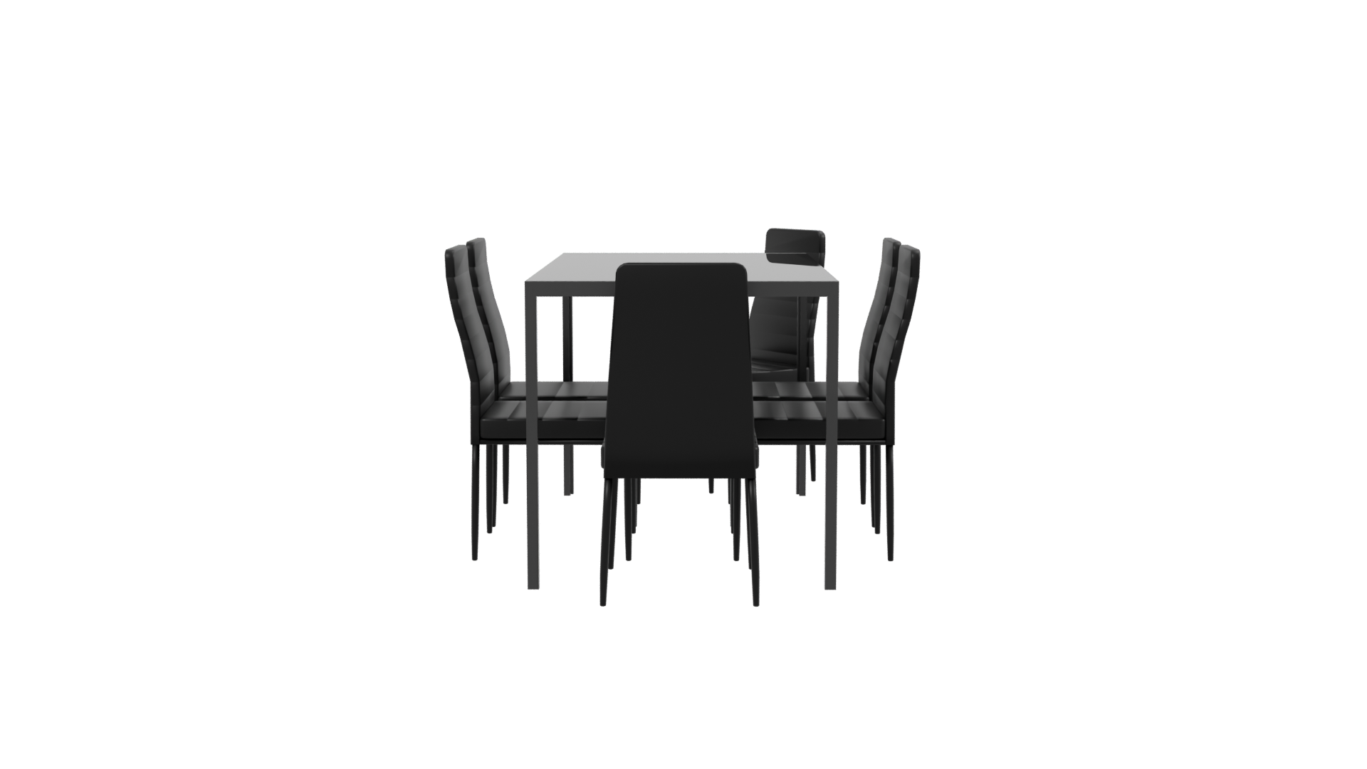 Stylish Modern Dining Set 3D - Professional 3D Model Render 2