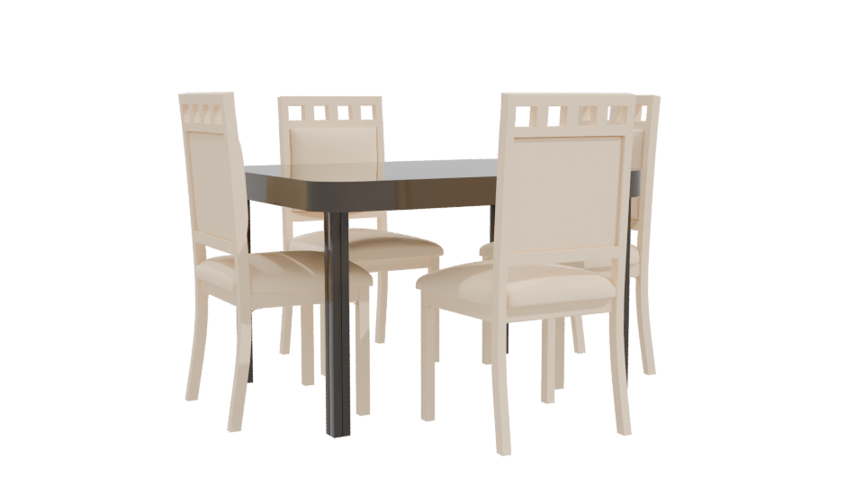 Stylish Dining Table Set 3D - Professional 3D Model Render 10