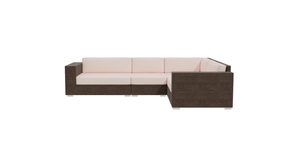 Modern Outdoor Sectional Sofa 3D - Professional 3D Model Render 11