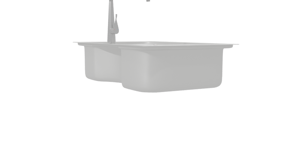 Sleek Stainless Steel Kitchen Sink 3D Model - Professional 3D Model Render 7