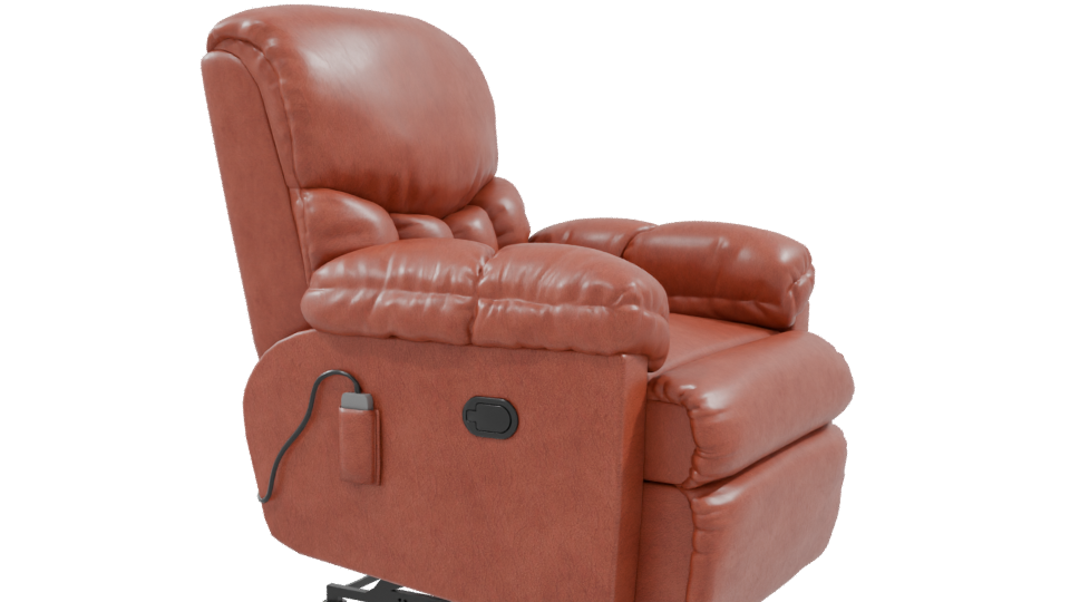 Stylish Leather Recliner Chair 3D - Professional 3D Model Render 9