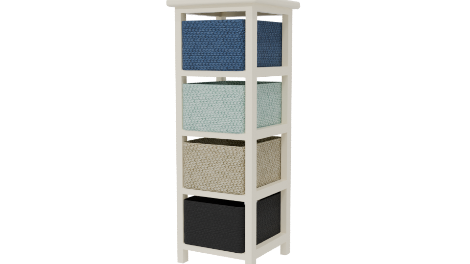 Multi-Drawer Storage Unit 3D - Professional 3D Model Render 6