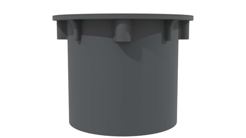 Industrial-Style Round Storage Container 3D Model - Professional 3D Model Render 2