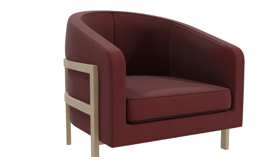 Sitial Berlin Guinda Armchair 3D - Professional 3D Model Render 10