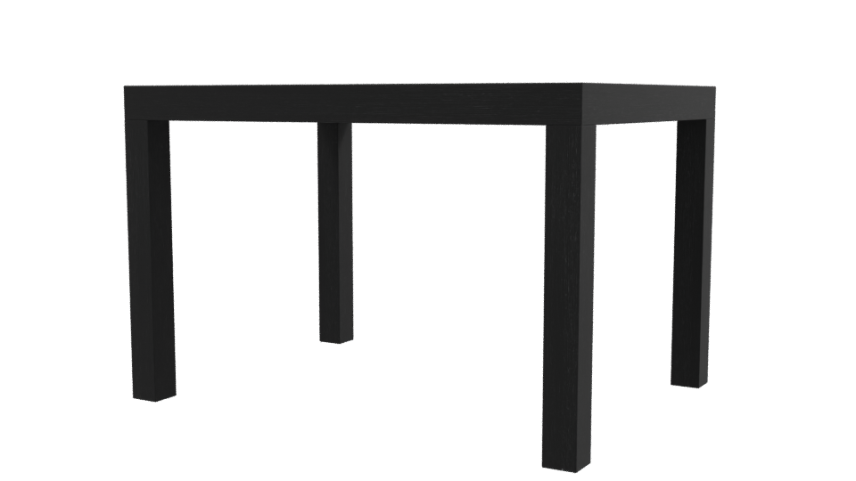 Stylish Black Wooden Table 3D - Professional 3D Model Render 9