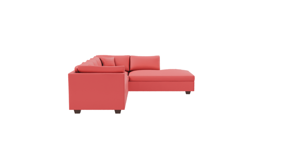 Red Sectional Sofa 3D Model - Professional 3D Model Render 8
