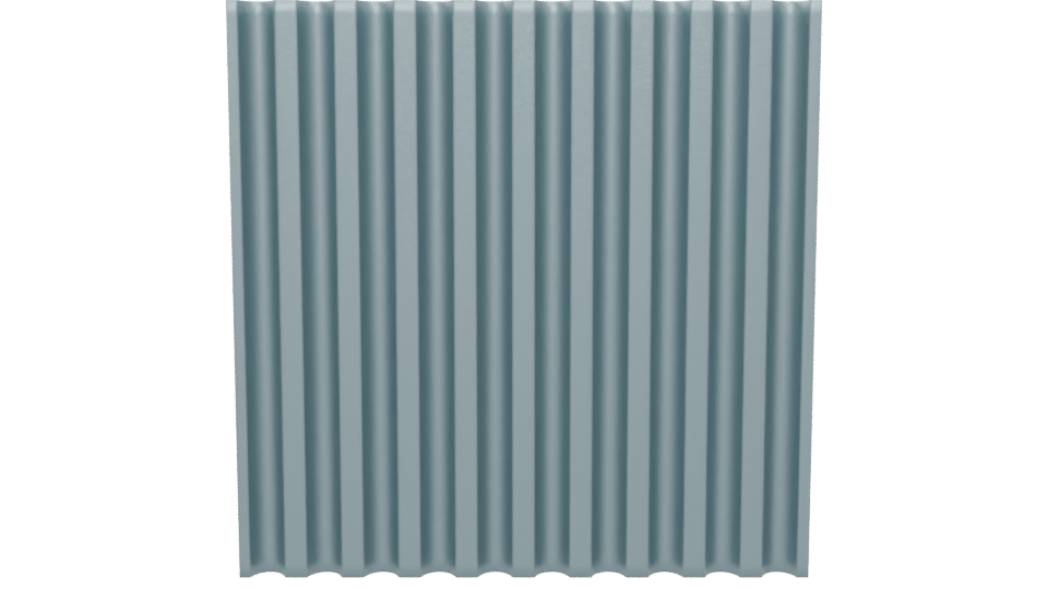 Rustic Corrugated Metal Panel 3D - Professional 3D Model Render 5