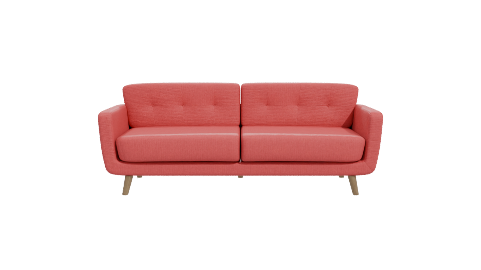 Stylish Modern Fabric Sofa 3D Model - Professional 3D Model Render 11