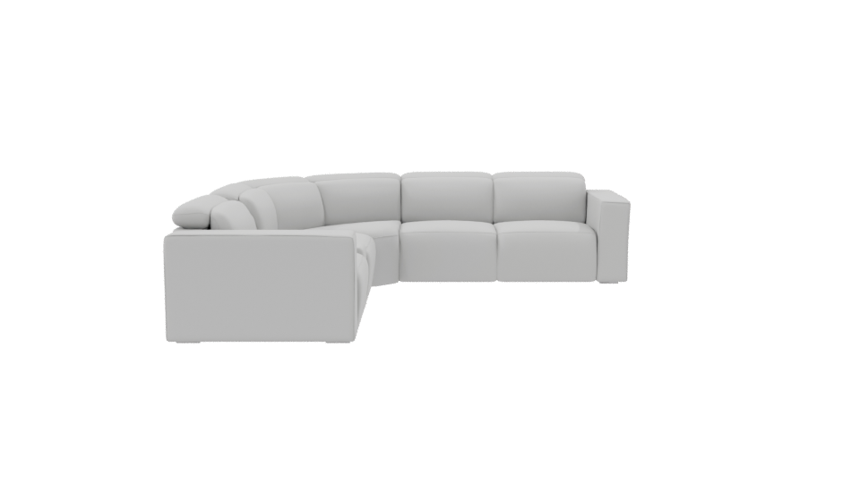Stylish Modern Curved Sofa 3D Model - Professional 3D Model Render 8